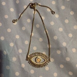 Gold Bohemian Evil Eye Bracelet